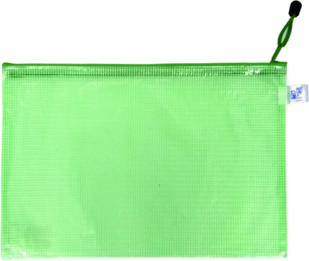 Mrežasta zip omotnica A4 zelena