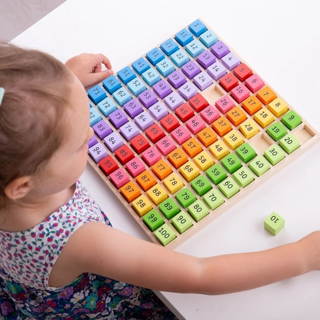Edukativna igračka Bigjigs Toys – Drveni brojevi u spremniku