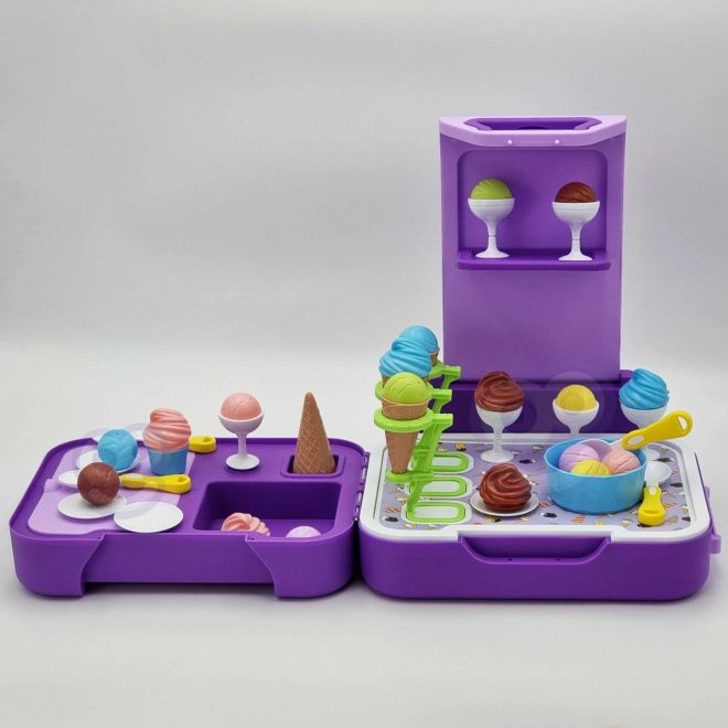 Woopie prijenosni štand s sladoledom 3u1 set 62 kom