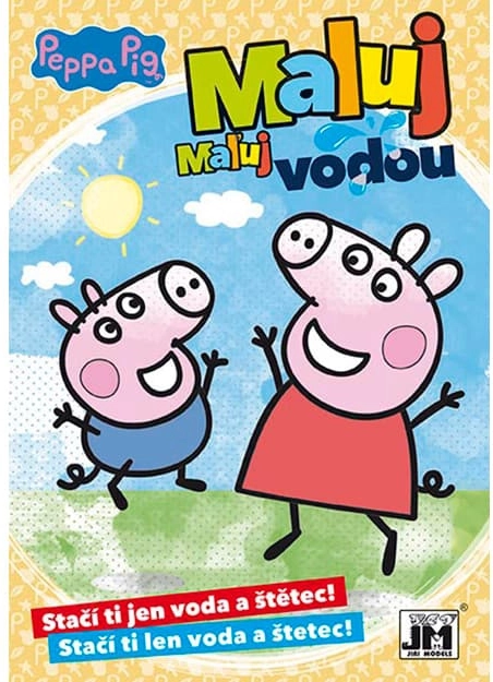 bojanka A5 bojaj vodom Praščić Peppa