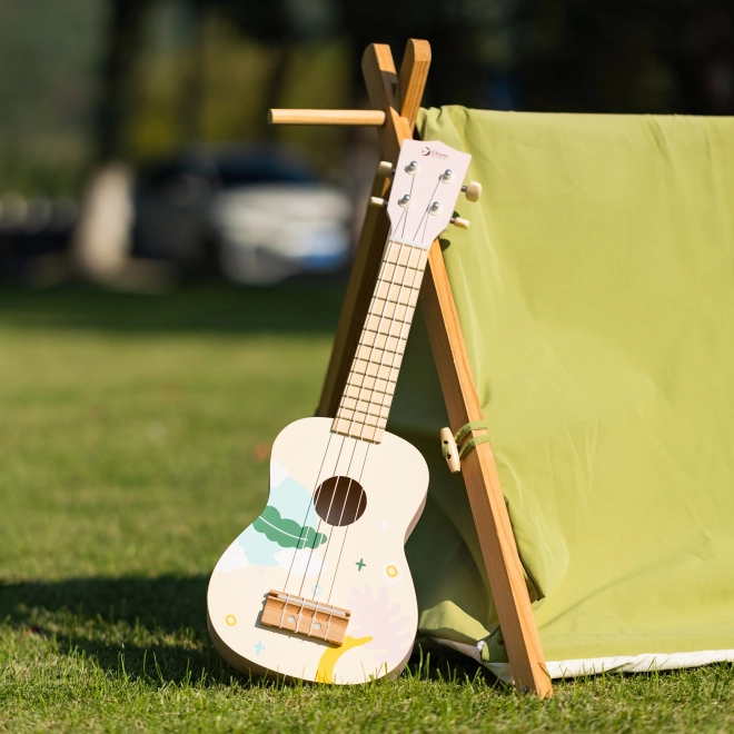 Klasični svijet drveno ukulele za djecu ružičasto