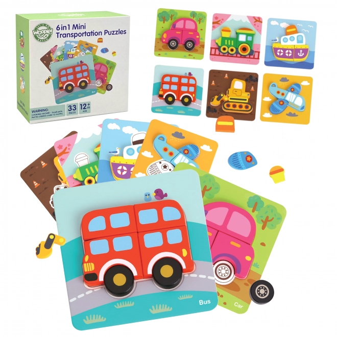 Woopie drvene puzzle vozila Montessori FSC