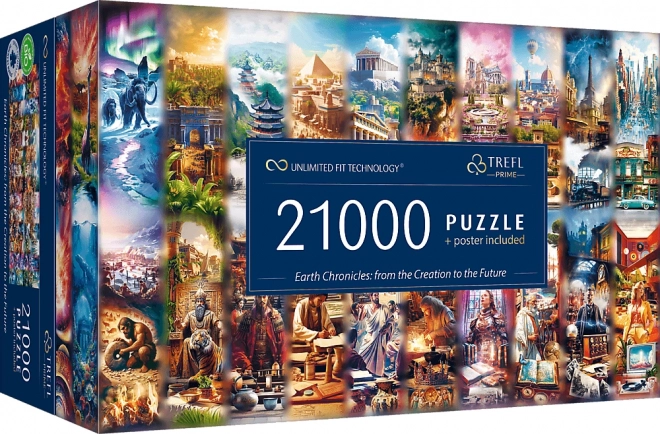Trefl Puzzle Kronika Zemlje: Od Stvaranja do Budućnosti 21000 Dijelova