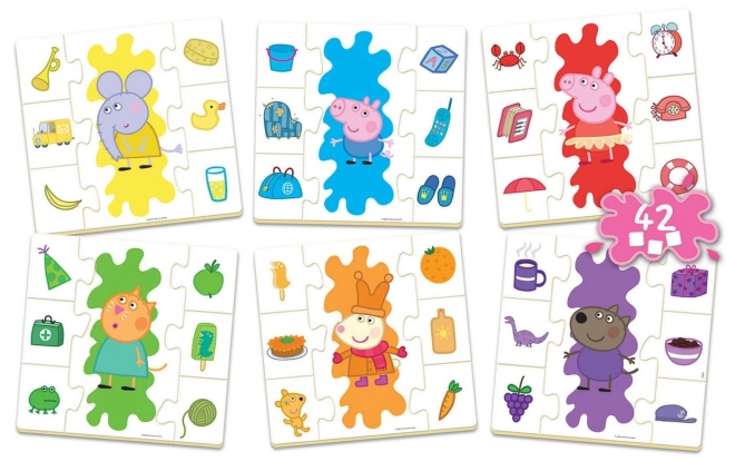 EDUCA Puzzle Peppa Pig: Učimo boje 6x7 dijelova