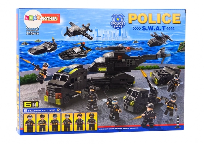 Policijske Vojne figurice Set građevni 6u1- 343 dijelova