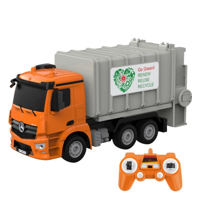 RC kamion smećar na daljinsko upravljanje 1:26 Double Eagle (narančasti) Mercedes-Benz Antos E676-003