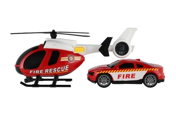 Vatrogasni spasilački set s helikopterom i automobilom
