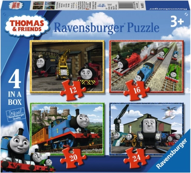 RAVENSBURGER Slagalica Vlak Tomica 4u1 (12,16,20,24 dijelova)