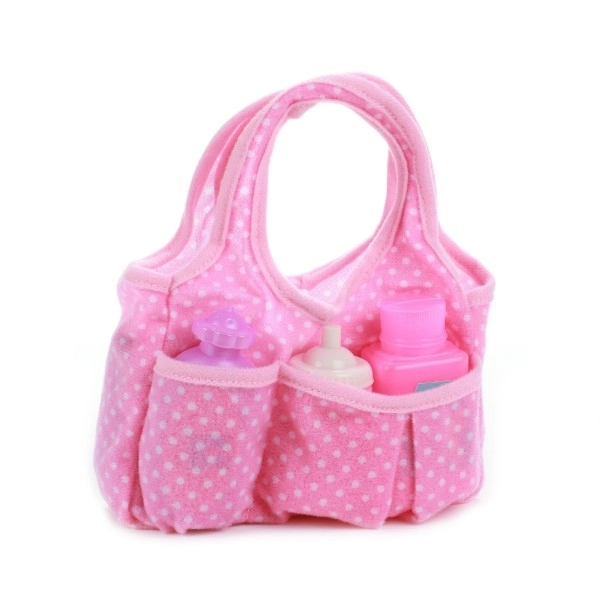 Torba za lutke s dodacima plastika u plastičnoj kutiji 17x12x7cm