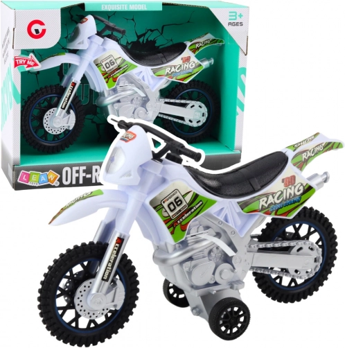 Motokros bijeli off-road sa svjetlosnim i zvučnim efektima