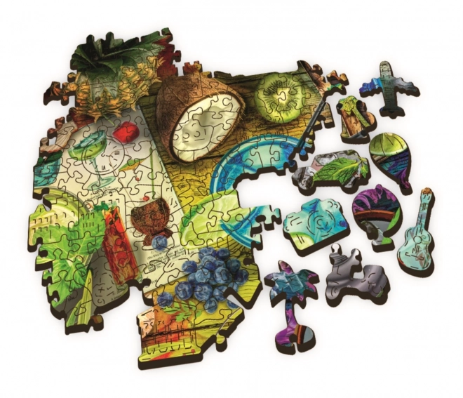 Puzzle Šareni kokteli TREFL Wood Craft Origin 501 dijelova