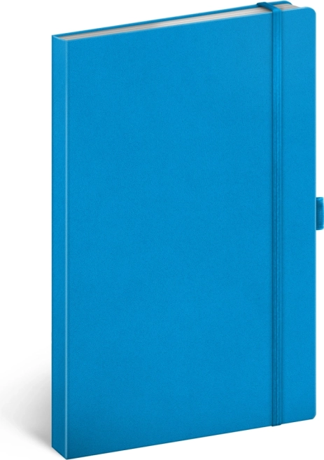 Linirani notes plave boje 13 × 21 cm s tvrdom uvezom i držačem za olovku
