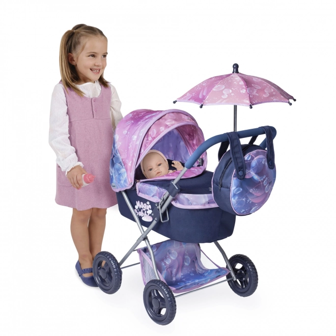 DeCuevas 85076 Sklopiva kolica za lutke sa suncobranom i torbom Magic Bubble 2024 - 60 cm