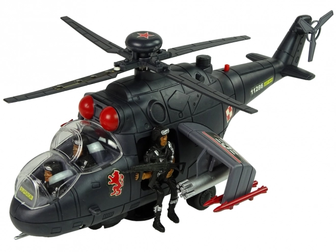 Helikopter s ogromnim krilima i svjetlosnim efektima