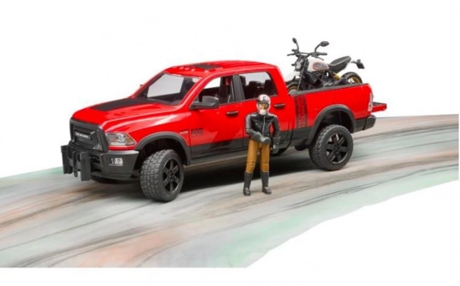 Bruder Terenski auto RAM s motociklom