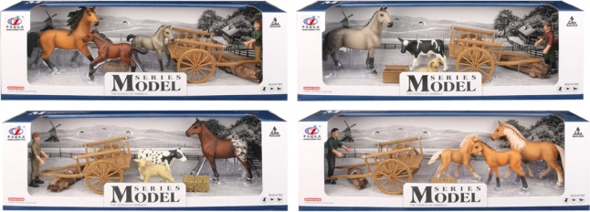 Set životinjskog svijeta s figuricom, tačkama i konjima