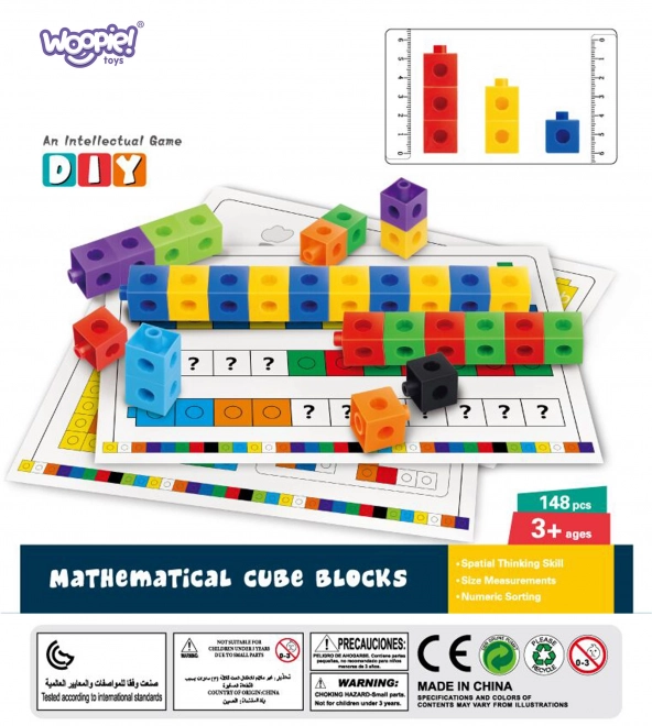 Woopie matematički komplet s kockicama i uzorcima 148 dijelova