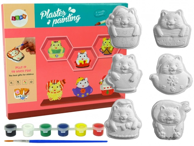 Set gipsanih odljevaka za slikanje kreativnih mačaka