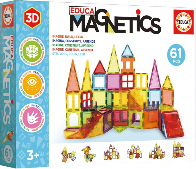 EDUCA Magnetna građevna igračka Magnetics 61 dijelova