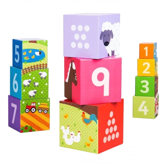 Bigjigs Toys Didaktičke kocke farma