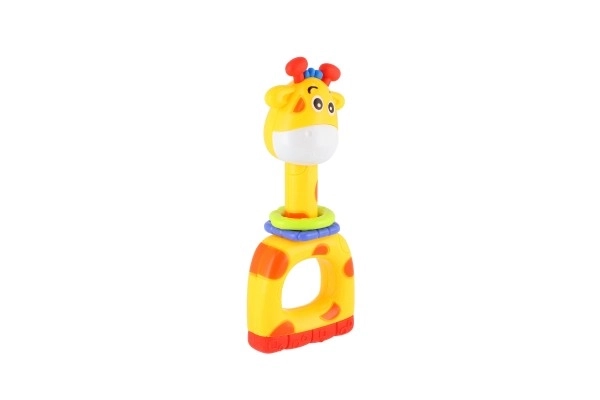 Zvečka/žvakalica/piskalica žirafa plast 7x16cm na kartici 3m+