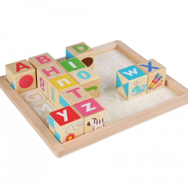 Pametne kocke od Lucy&Leo – Drvena set za učenje engleske abecede
