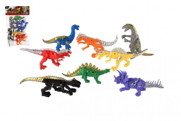 Dinosaurus/Drak 8 kom plast 14-17cm u vrećici 22x35x7cm
