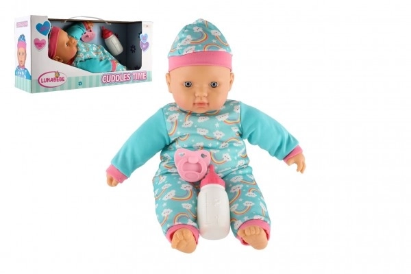 Beba lutka 40cm mekano tijelo s bočicom s dudu u kutiji 41x19x12,5cm