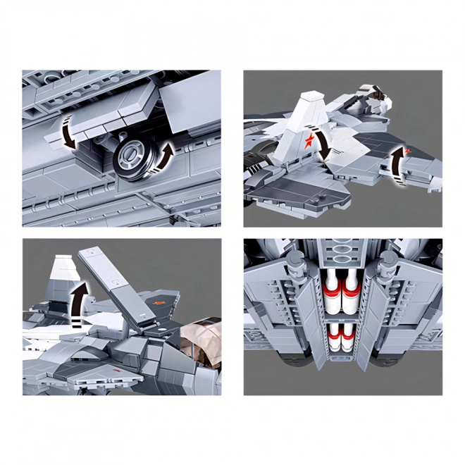 Sluban Model Bricks M38-B0986 Ponosni lovački avion Su-57 2 u 1