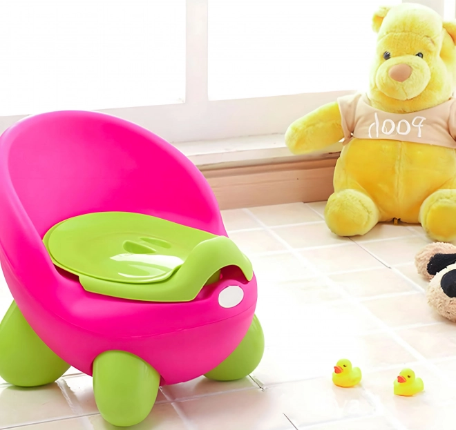 Dječji noćnik s ergonomskom potporom ECOTOYS ružičasto-zelene boje