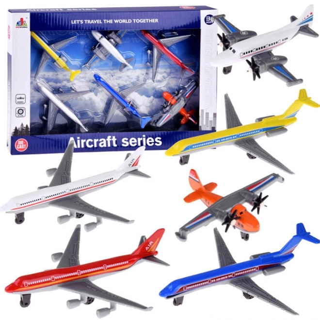 Set metalnih privatnih aviona 6 komada
