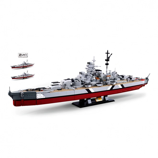 Sluban ModelBricks M38-B1102 Bojni brod Bismarck 2u1