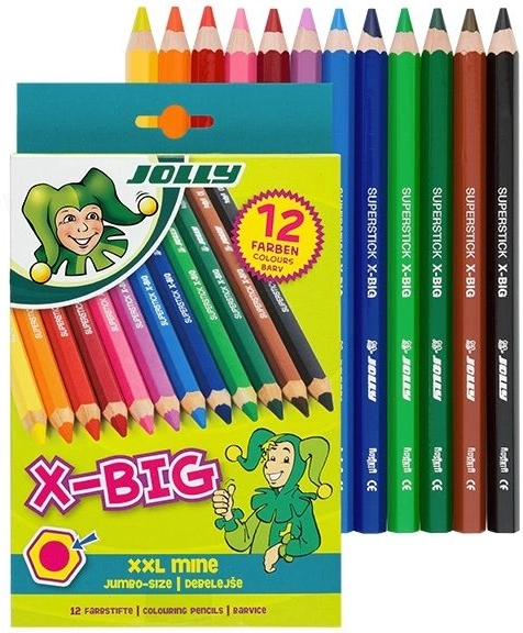 Velike voštane bojice X-Big Jolly 12 boja