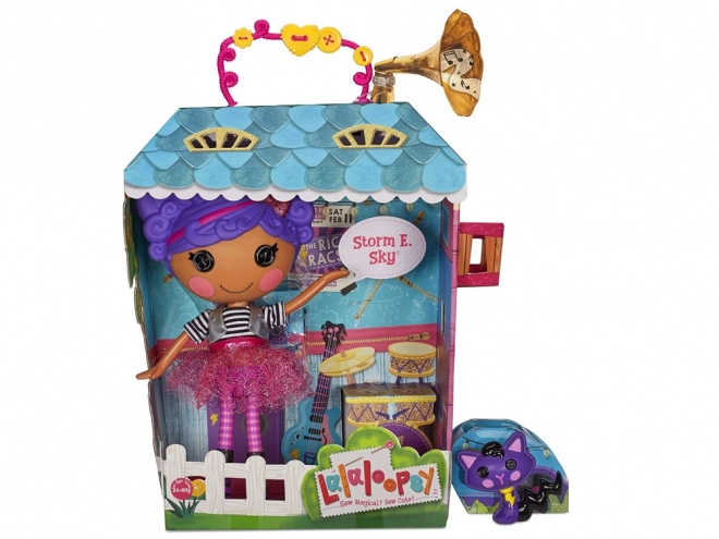 Velika rock lutka Storm E. Sky 33 cm s mačkom