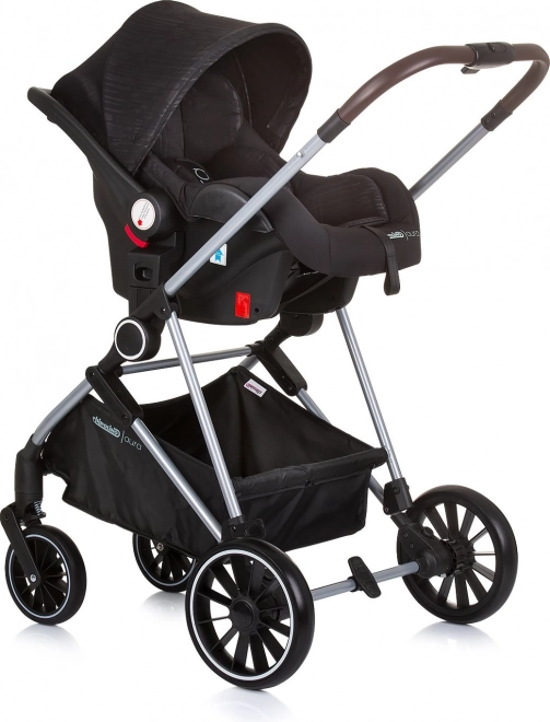 CHIPOLINO Kolica kombinirana Aura 2u1 Obsidian,Srebro