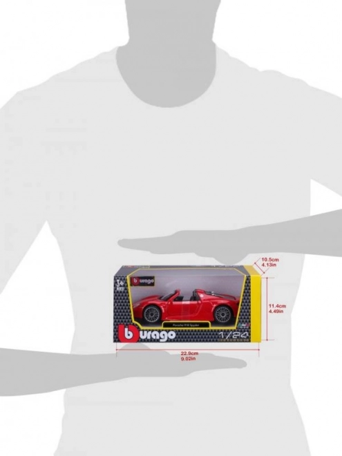 Kovinsko autiće Porsche 918 Spyder crveno