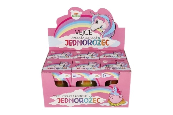 Jaje koje se izleže i raste jednorog plastika 7x10cm u kutiji 9,5x13cm
