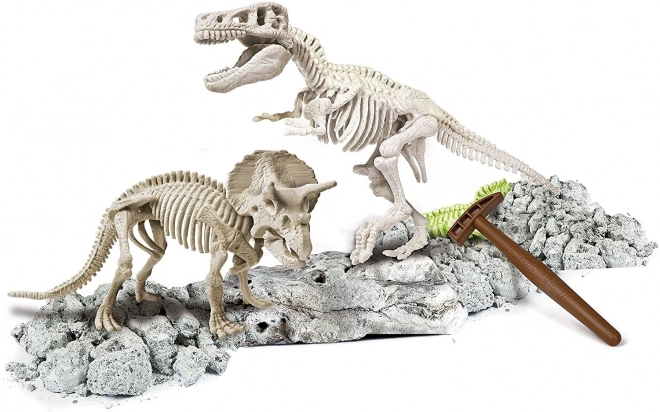 CLEMENTONI Znanost&Igra ArcheoFun: T-Rex + Triceratops