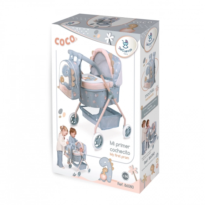 DeCuevas 86080 Moja prva kolica za lutke s ruksakom COCO 2024 - 56 cm