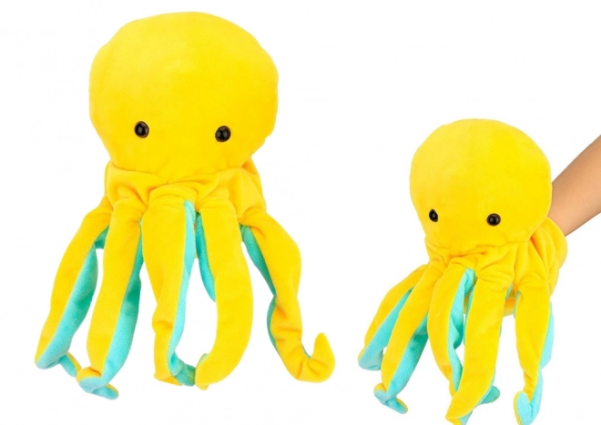 Plišana lutka hobotnice žuta 25 cm