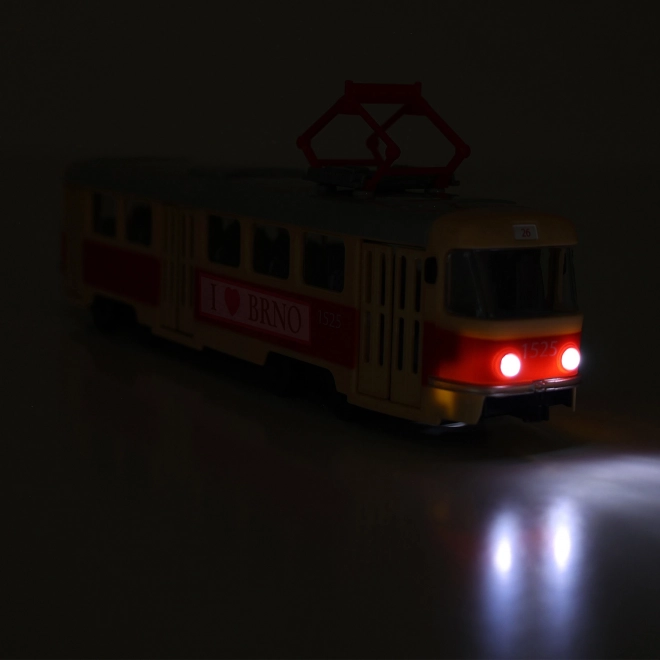 Tramvaj koja najavljuje stanice češki 28 cm BRNO