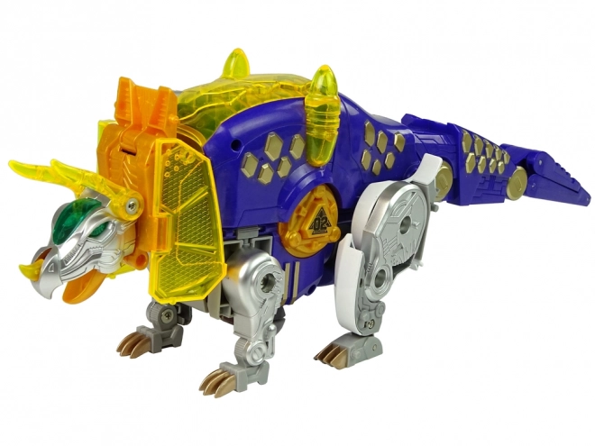 Dinobots robotska pucaljka Ljubičasti Triceratops s metom