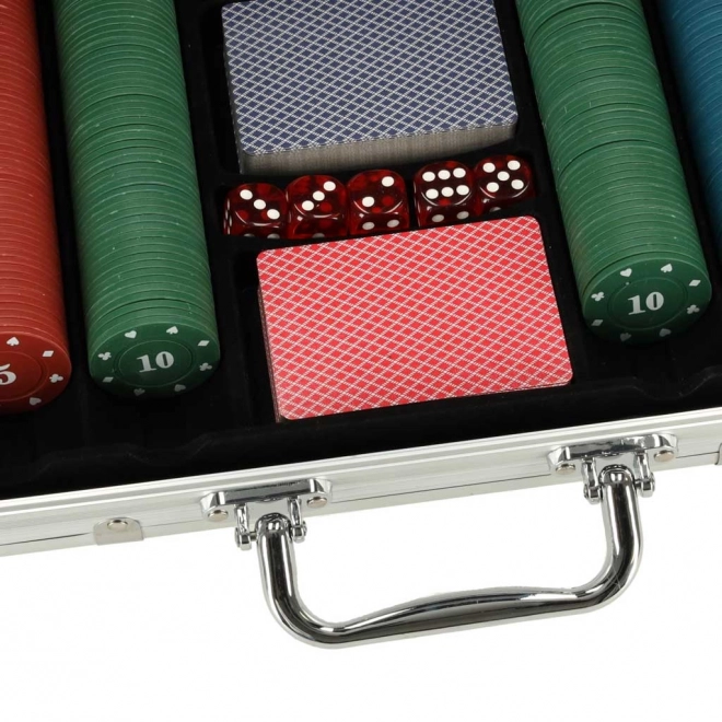 Set za poker u kovčežiću 500 žetona 2 paketa karata