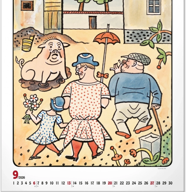zidni kalendar Josef Lada 2026