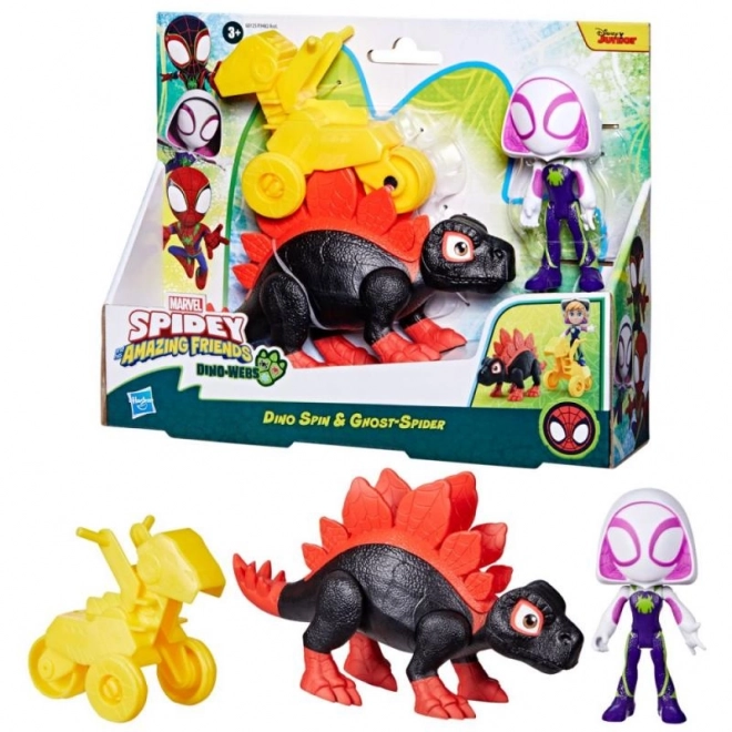 Spider-man kvaki i njegovi nevjerojatni prijatelji figurica s dinosaurom i dodatnom opremom