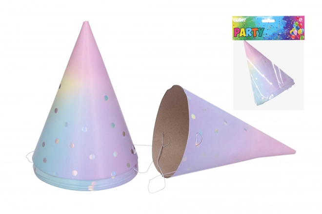 Rođendanski šeširići PASTEL 15 cm, 6 kom