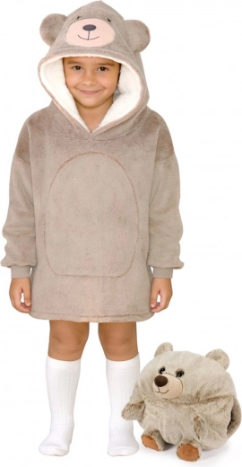 Preslatki medvjeđi dizajn s velikom kapuljačom