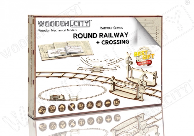 WOODEN CITY 3D slagalica kružne tračnice s prijelazom (159 dijelova)