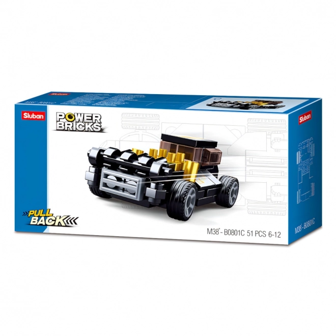 Crni Mod Rod auto na navijanje komplet