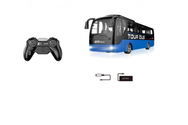 Plavi RC autobus na daljinsko upravljanje